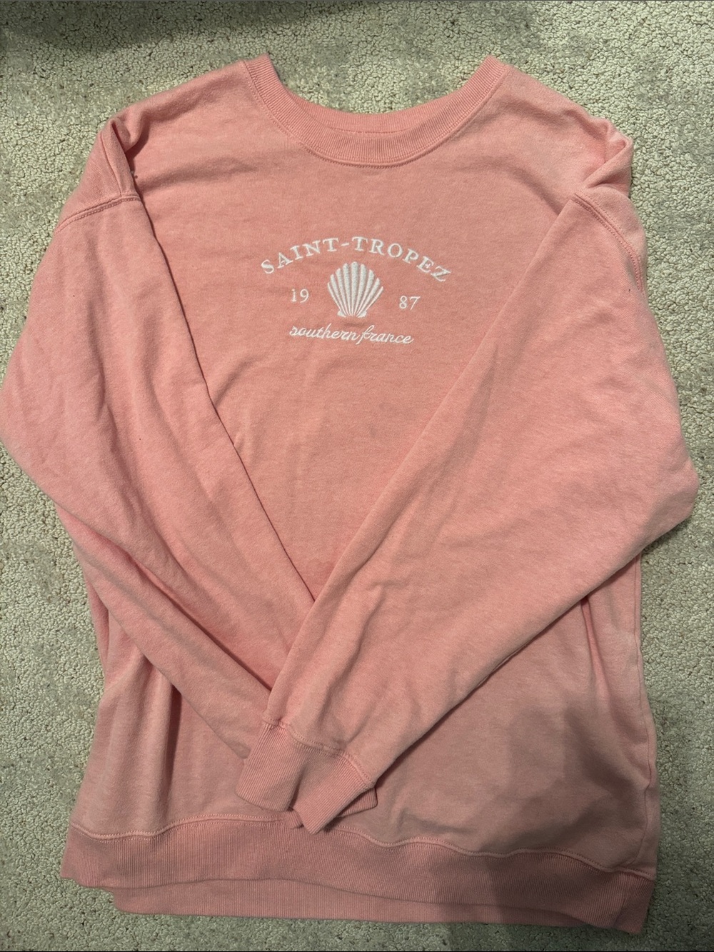 Hollister Coral Pink Crewneck Sweatshirt Size Medium
